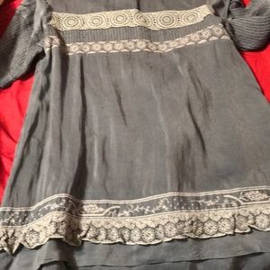 Johnny Was slate denim blue top